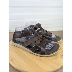 Merrell Women's Brown Leather Kalari Shaw Sandals Adjustable Strap Size 9